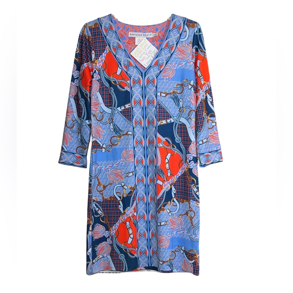 Gretchen Scott Designs Jersey Bordertown Ditto Dress Equestrian Small NWT